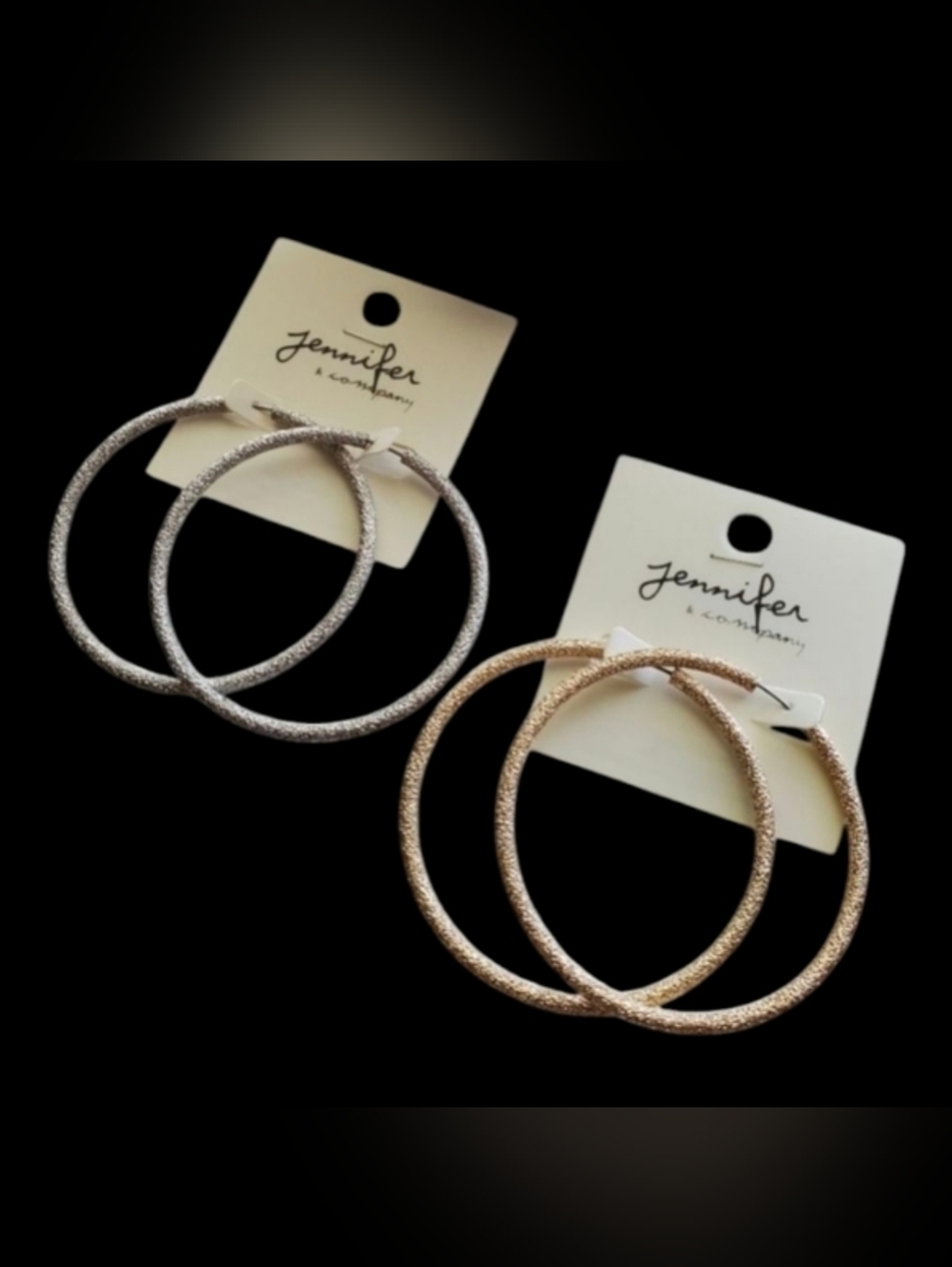 Matte GOLD Textured Hoop Earrings